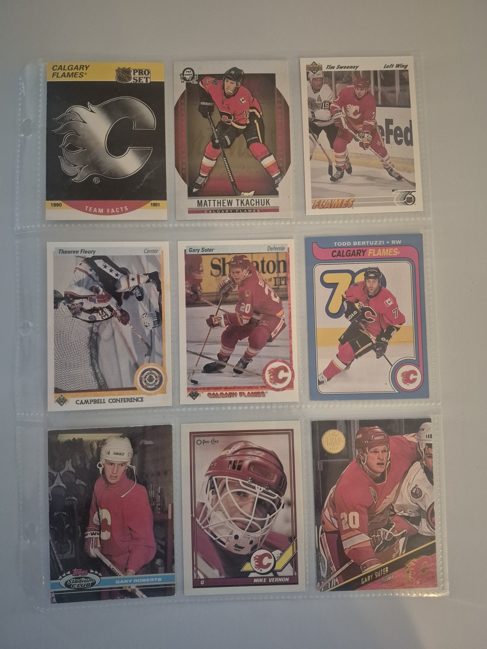 9 Calgary Flames Cards Various Years